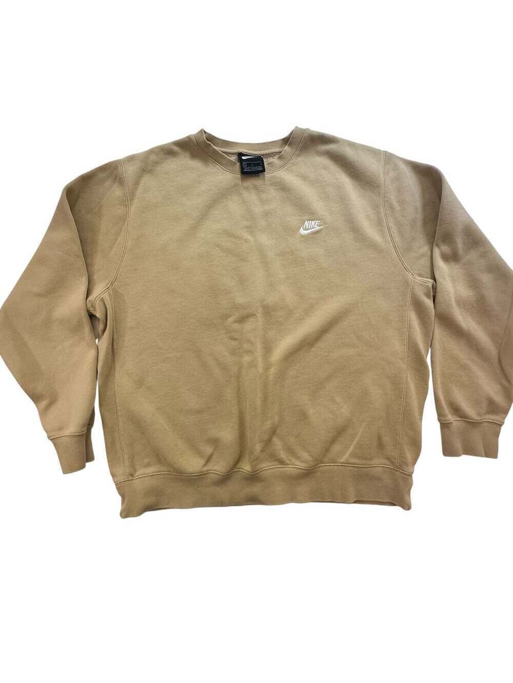 Nike Classic Tan Crewneck Sweatshirt - Size Large, Cozy & Stylish!